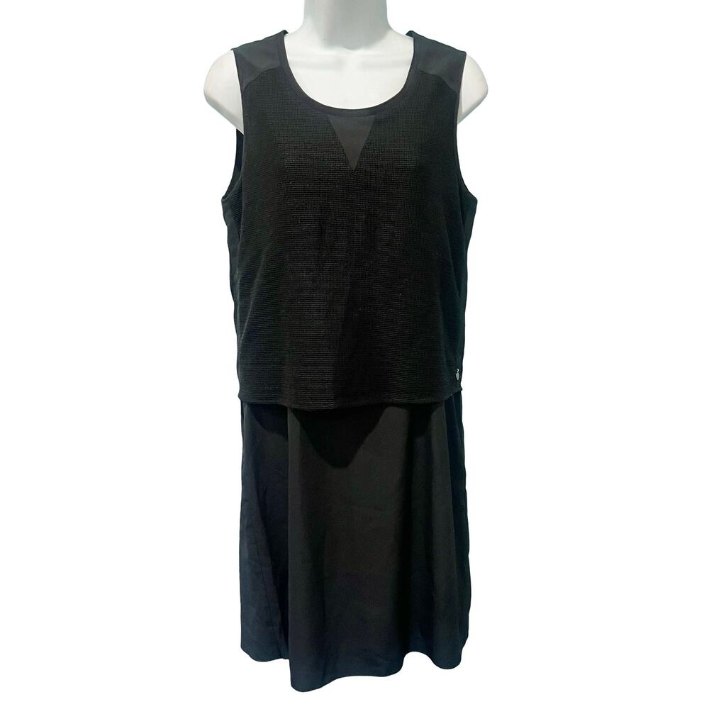 Maison Scotch Black Layered Sleeveless Round Neck Pullover Shift Dress sz 1 / S